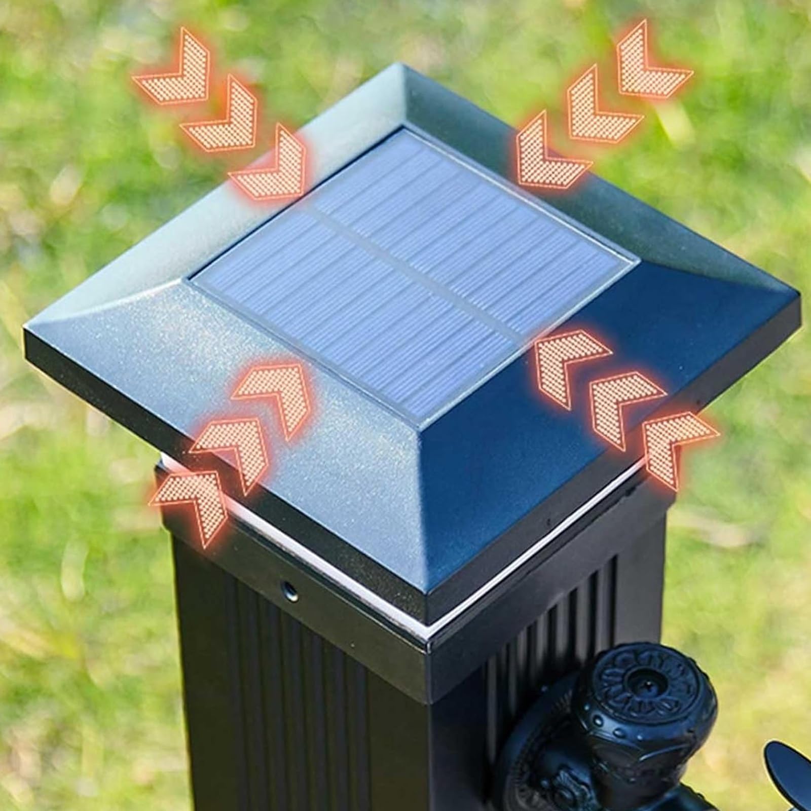 Colonne d'eau Solaire Élégante pour Jardin, Distributeur d'eau en Alliage D'aluminium, Robinet Autoportant, Colonne D'extérieur Antigel pour Irrigation(61cm/24in)