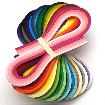 JUYA Thick Multi-Color Quilling Strips Set, 160+ GSM, 40 Colors, 10 Themes, 800 Strips, 54cm Length QP540C40H-05 Width 5mm 0.20 in