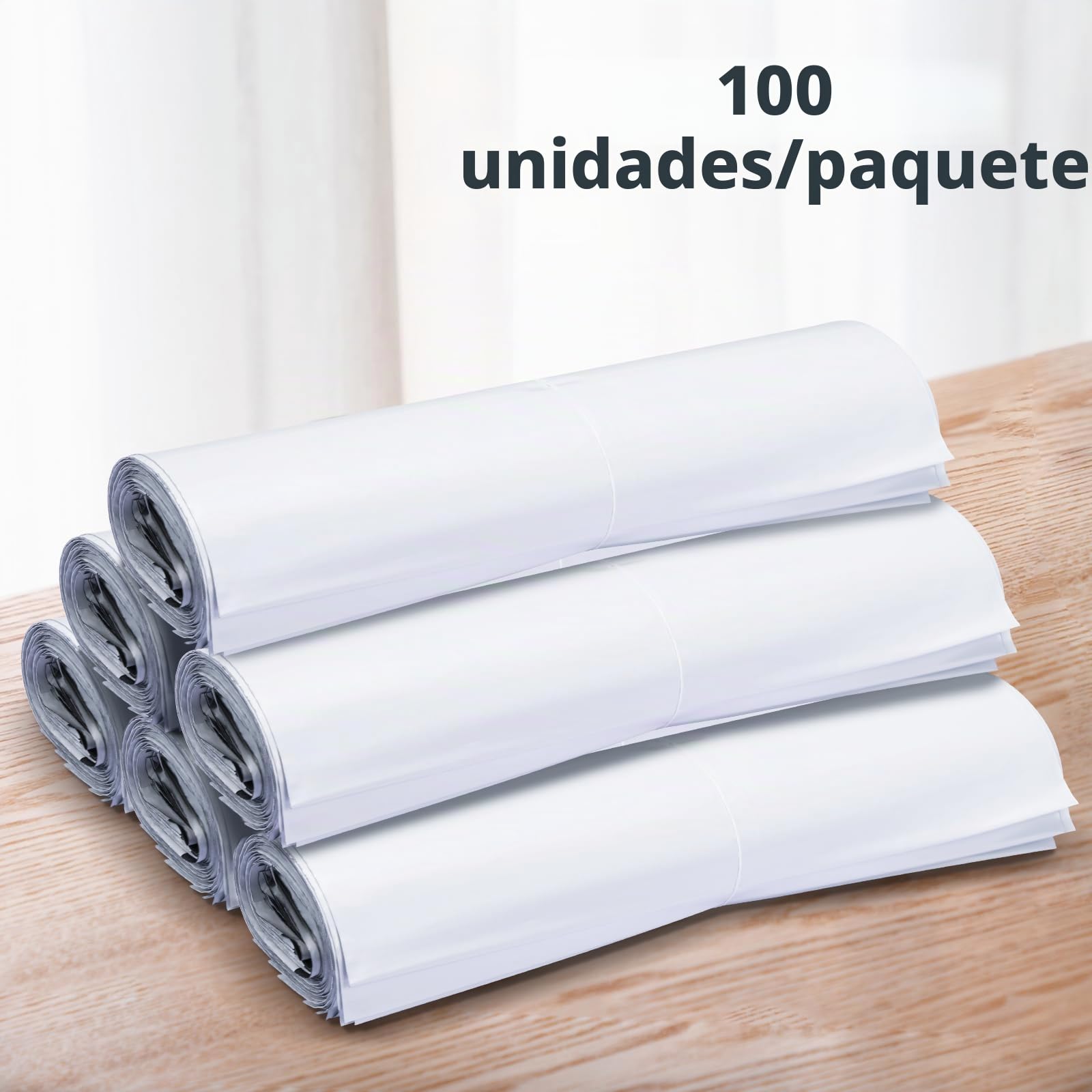 100 Bolsas para Envíos, 25 x 35 cm Sobres Envio de Plástico Impermeable y a prueba de polvo bolsas de correo para enviar paquetes embalaje vintado ropa para paquetes bolsas herméticas autoadhesivas