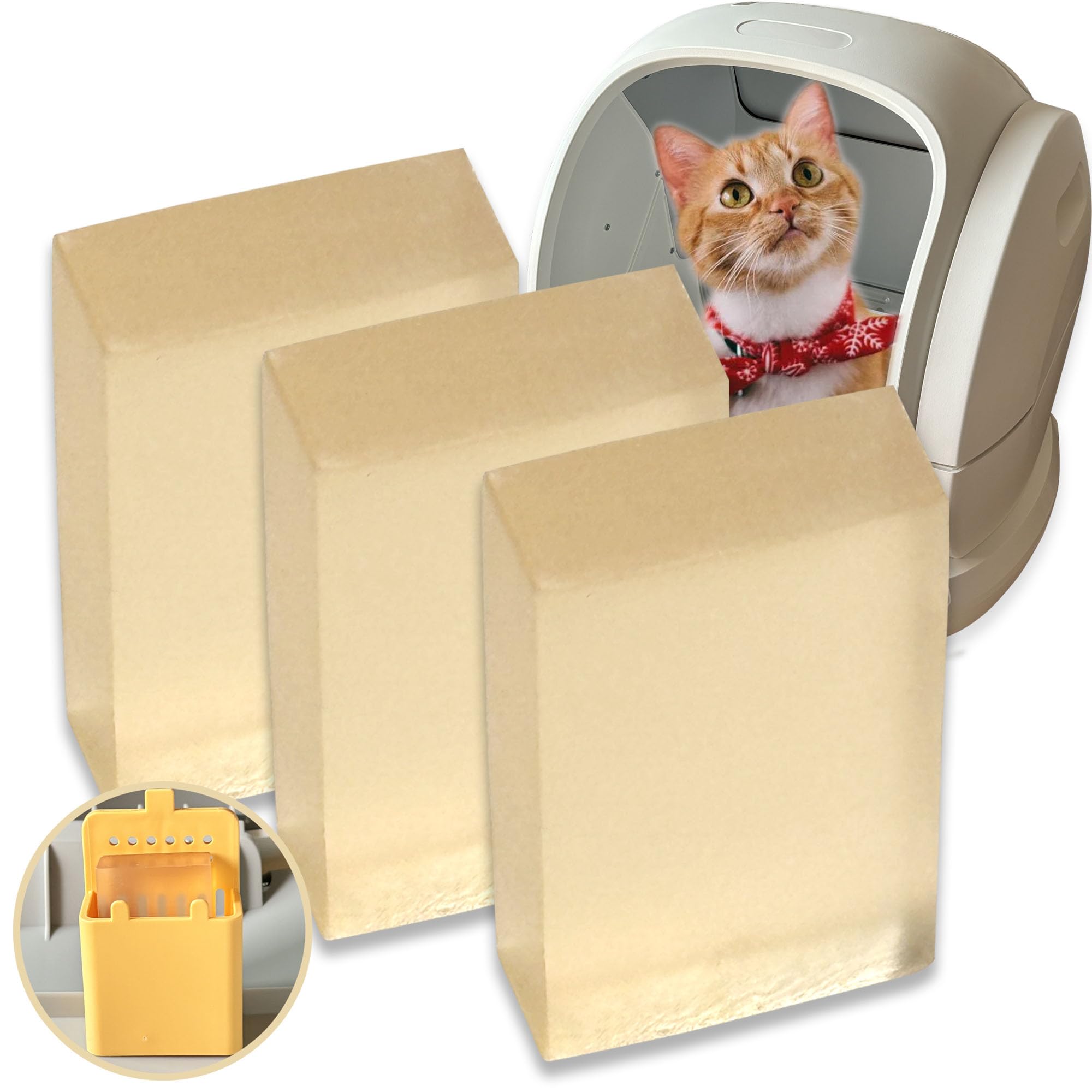 3 Pack Pet Odor Control Deodorant Gel for MeoWant Automatic Cat Litter Box, Odor Eliminator for MeoWant Self-Cleaning Cat Litter Box