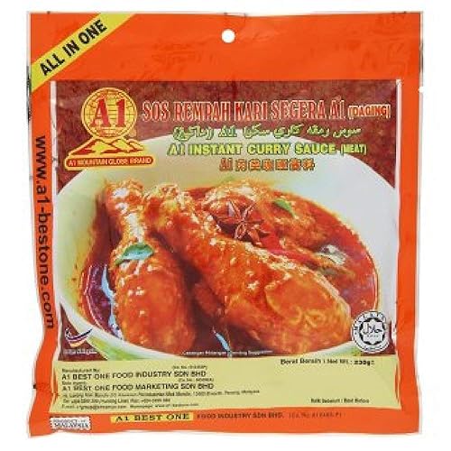 A1 Salsa instantánea de curry 8.11 oz (carne, paquete de 6)