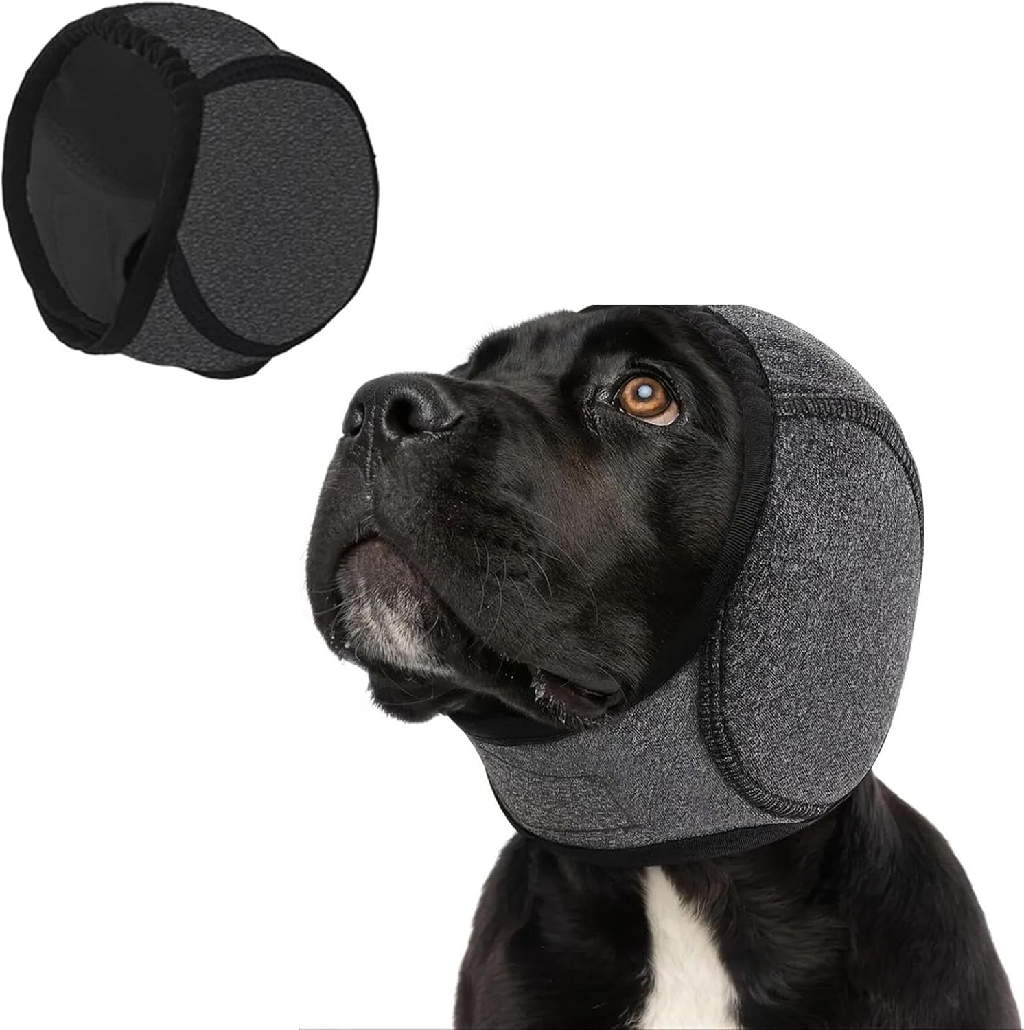 Dog Ear Protectors (L), Adjustable Waterproof Pet Ear Muffs for Large Dogs and Cats, Noise Protection Anxiety Relief for Grooming, Bathing, Swimming, Thunder, Fireworks