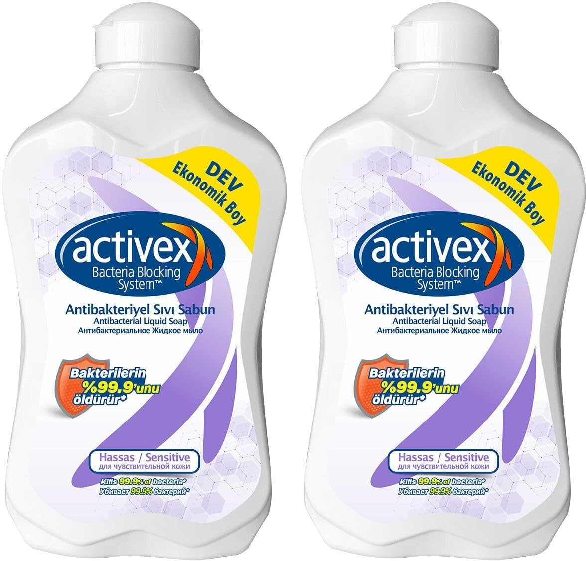 Activex Antibakteriyel Sıvı Sabun Hassas 2X1,5Lt