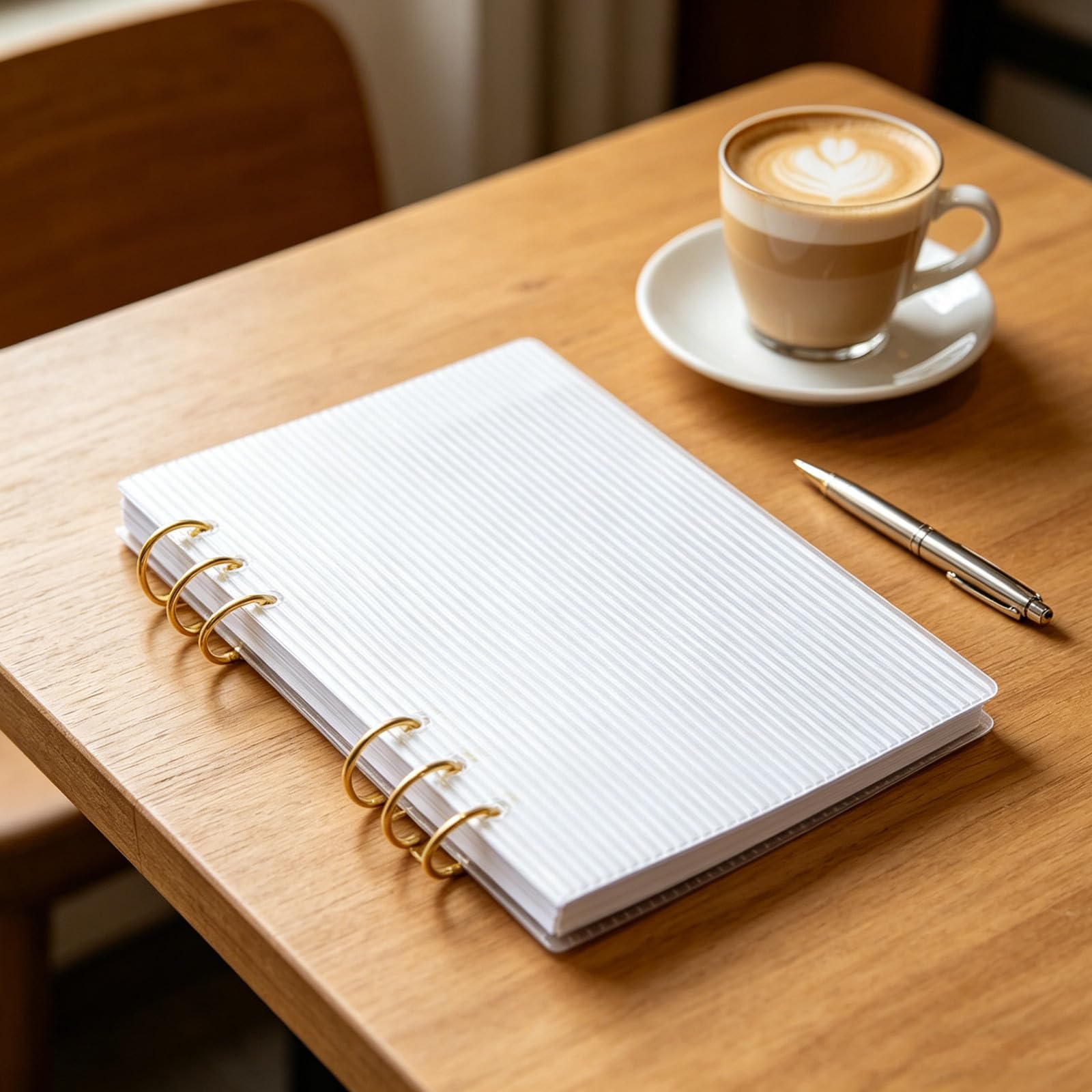 Couverture Transparente pour Classeur à Anneaux Acrylique Surface et Résistante aux Taches pour Agenda Scolaire et Fournitures de Bureau