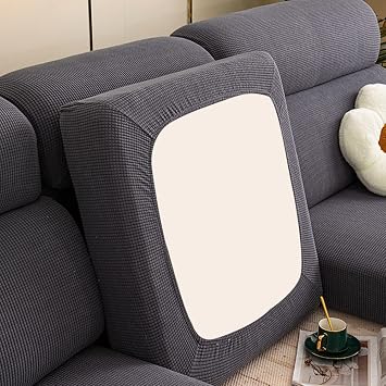 Sofa Cushion Covers Water-Repellent Sofa Seat Slipcovers Stretch Jacquard Couch Cushion Replacement Furniture Protector for Pets Kids