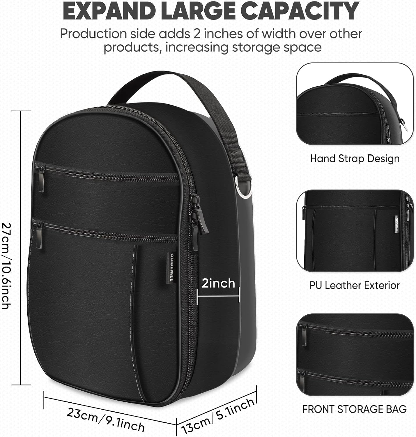 EVA Hard Travel Carrying Case Storage VR With Outer Pocket Compatible With Oculus Quest 2 Accessories Bag (NOT FIT Elite Strap) image 5