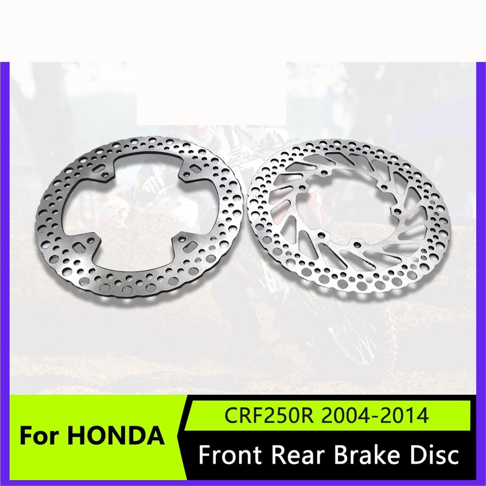 Wirnik tarczowy klocki Pasuje do HONDA CRF250R CRF250X CRF450R CRF450X 04-17 Rotor Przednie Tylne Tarcze Hamulcowe(Rear)