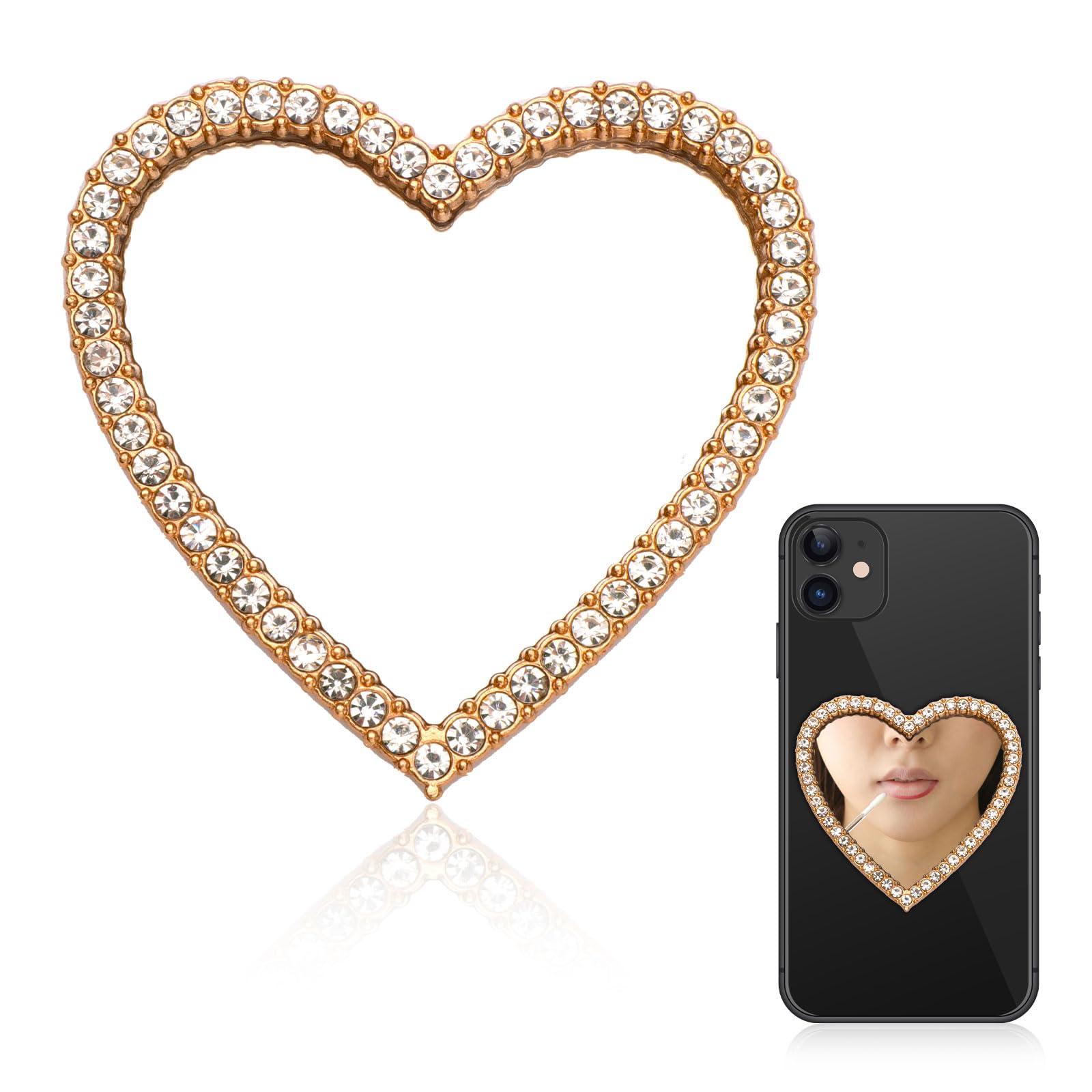 Smartphone Mirror Decal - Adhesive Diamond Bling Sticker, Make Up Mirror for Phone Case