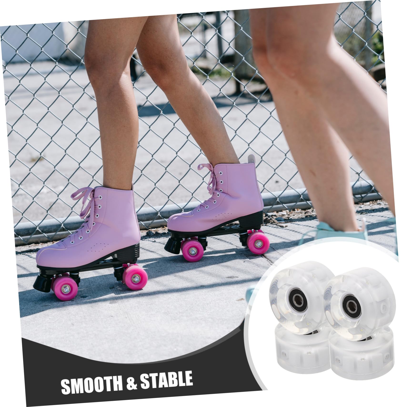 Ruedas Luminosas para Patines con Seis Luces, Pu