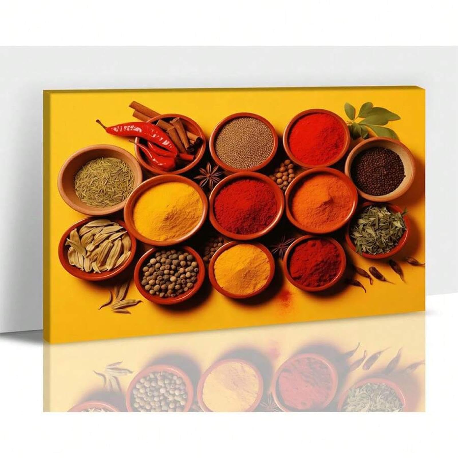 Tableau mural de cuisine aux épices colorées pour salle à manger - 8