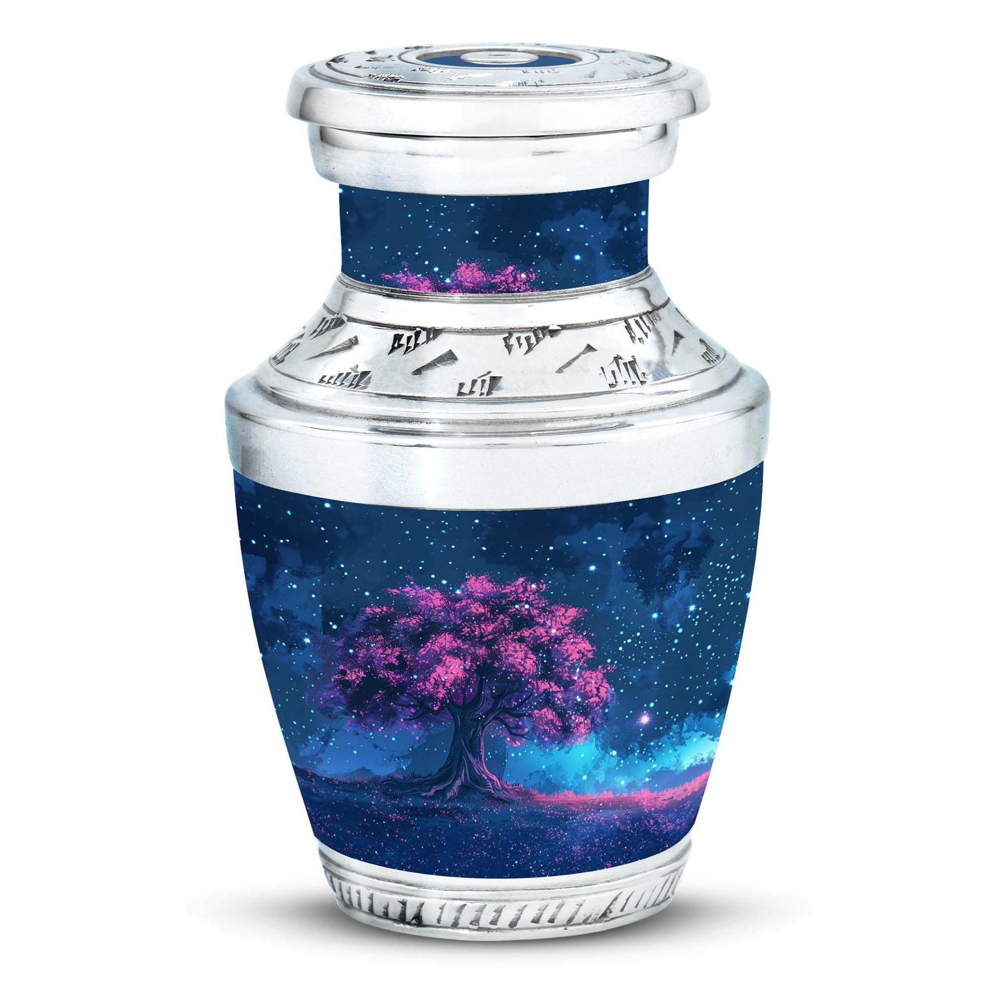 YATHABHISA Urn Keepsakes for Ashes, Small Keepsake Urns for Ashes, Cremation Keepsake Funeral Urn for Ashes, Decorative Urn 3''_Teal | Boat Urn | urn Small, Blue, Pink