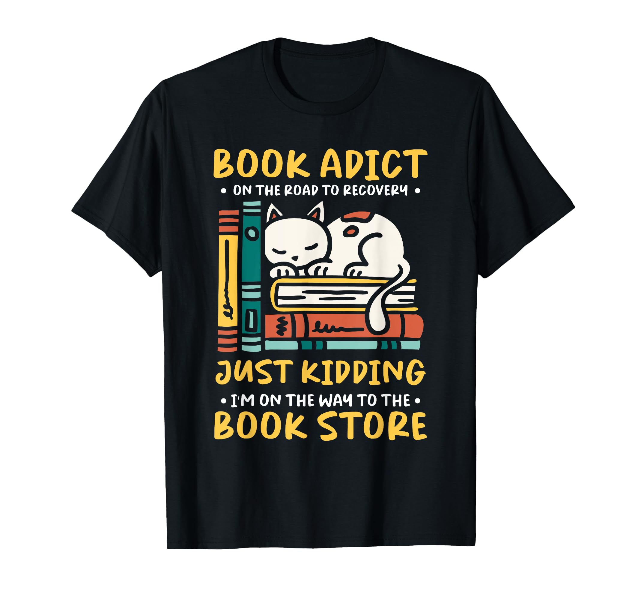 Book Lover Appareal Unisex Adults Home Bookworm & Reading Lover Book Addict Book Nerd Black Small Club Collar Long Sleeve Classic Fit T-Shirt