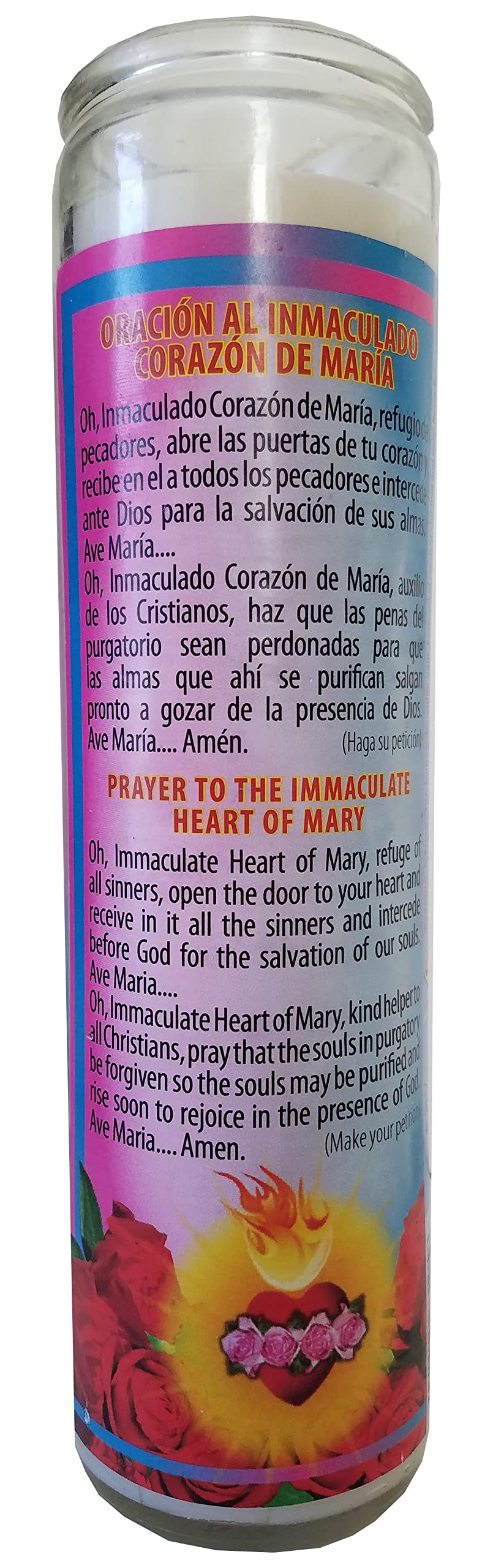 Immaculate Heart of Mary/Inmaculado Corazón de María Pillar Candle