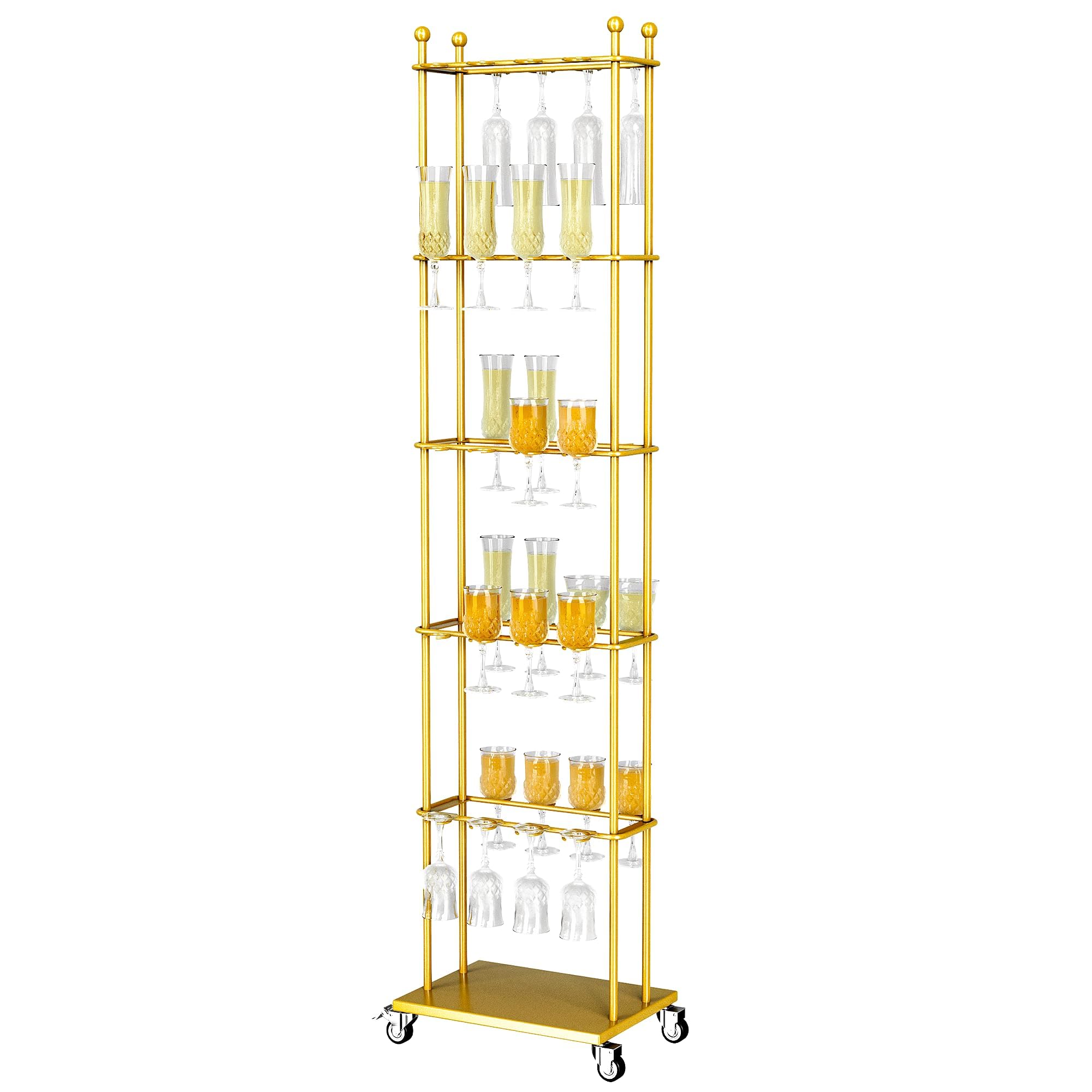 uyoyous Tour de boissons à champagne 5 étages amovible 1,7 x 0,42 x 0,3 m
