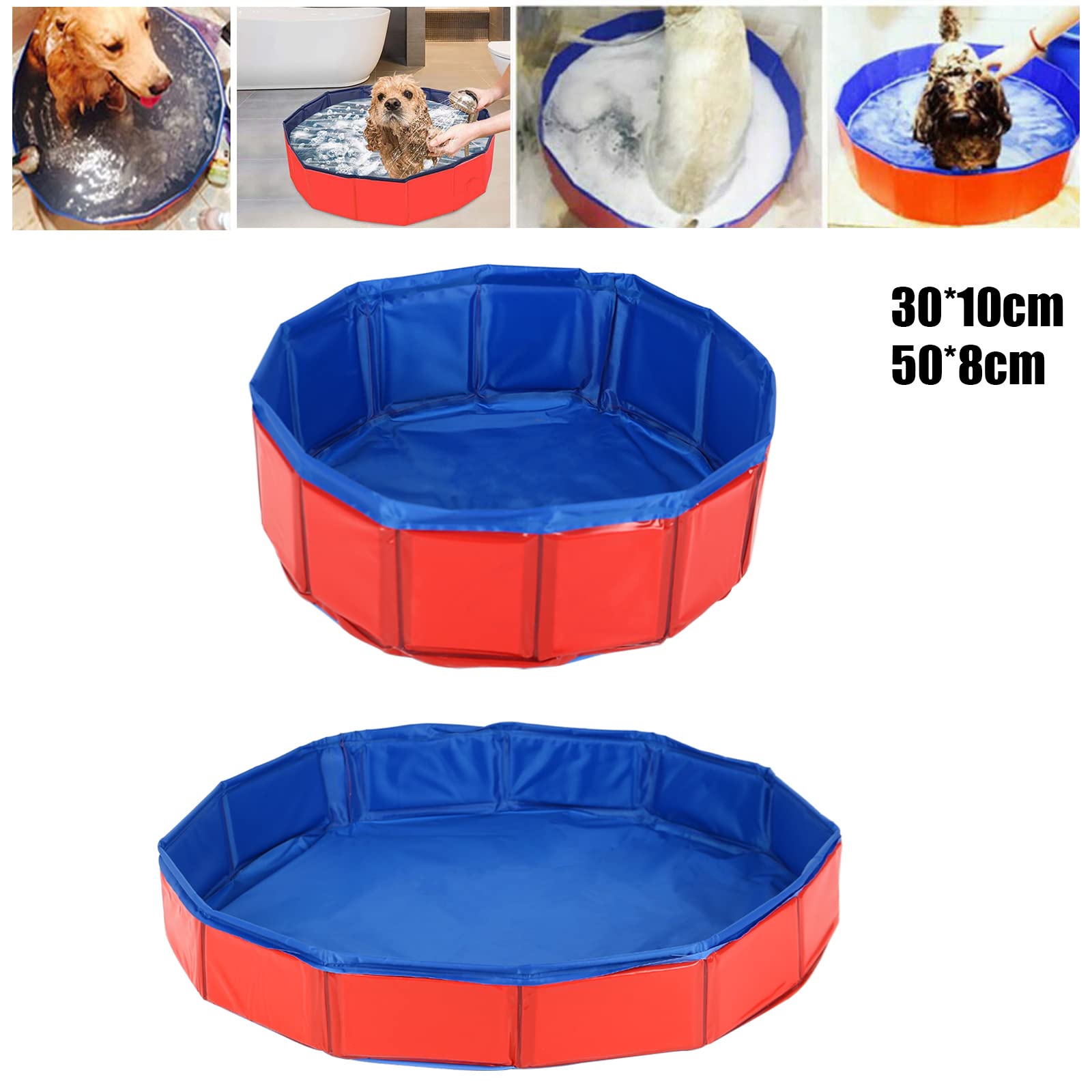 Kyaoayo Dog Bath, Dog Paddling Pool, Dog Pool for Dogs Swimming Pool, Foldable Paddling Pool, Puppy Swimming Shower - Image 4