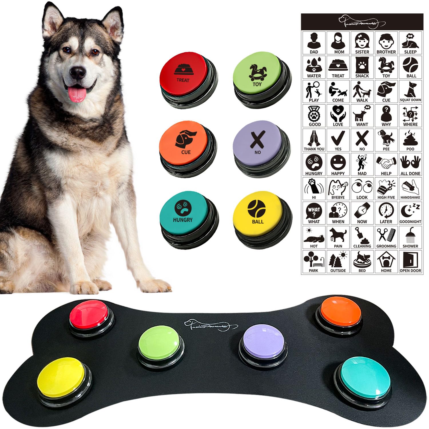 RIBOSY Dog Speech Training Buzzer Set