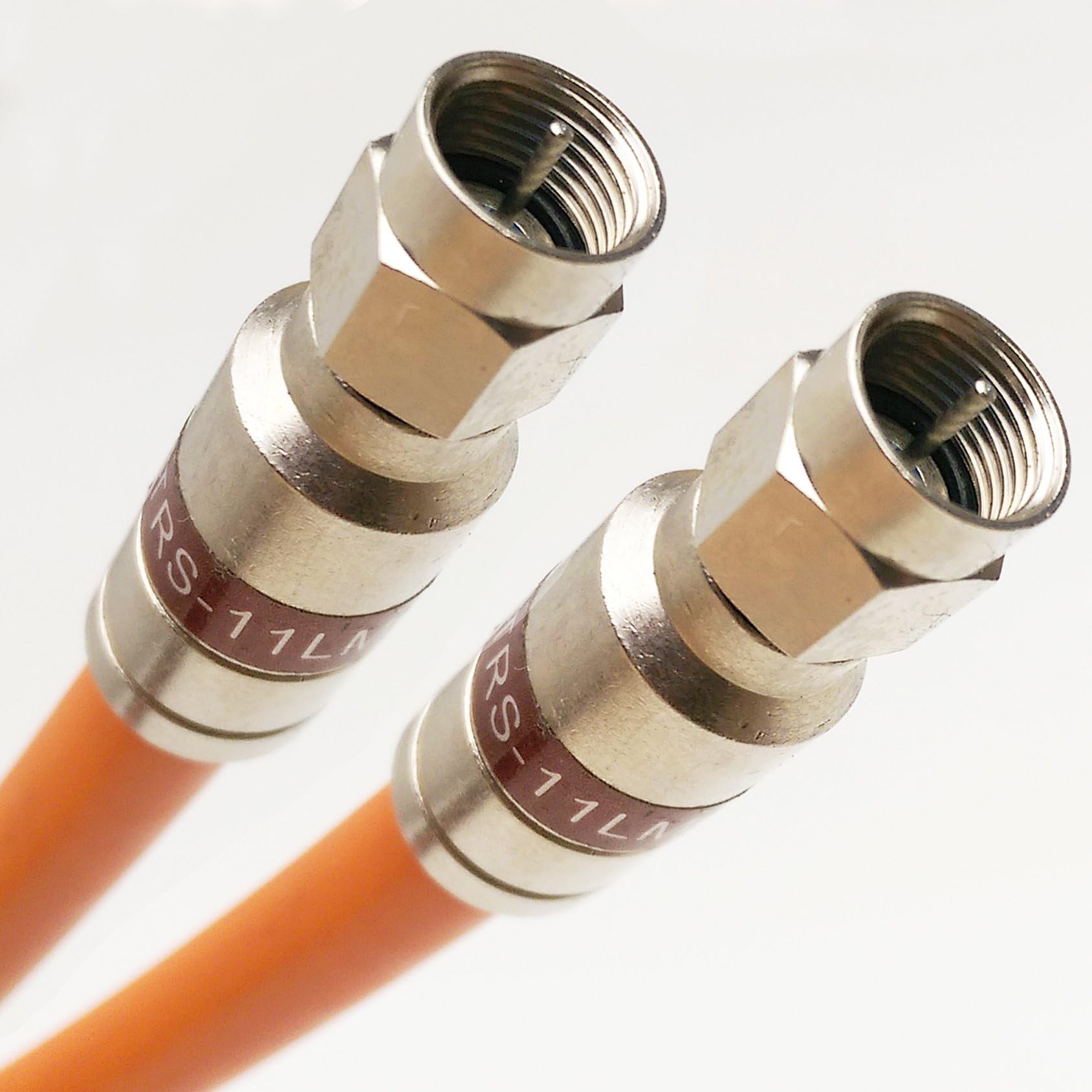200ft 3X Shields 14AWG 75 Ohm Gel Coated Braid Direct Burial Underground RG-11 Coax HD Cable TV Antenna Weather Seal All Brass CONNECTORS UL ETL Cut to Order Assembled in USA