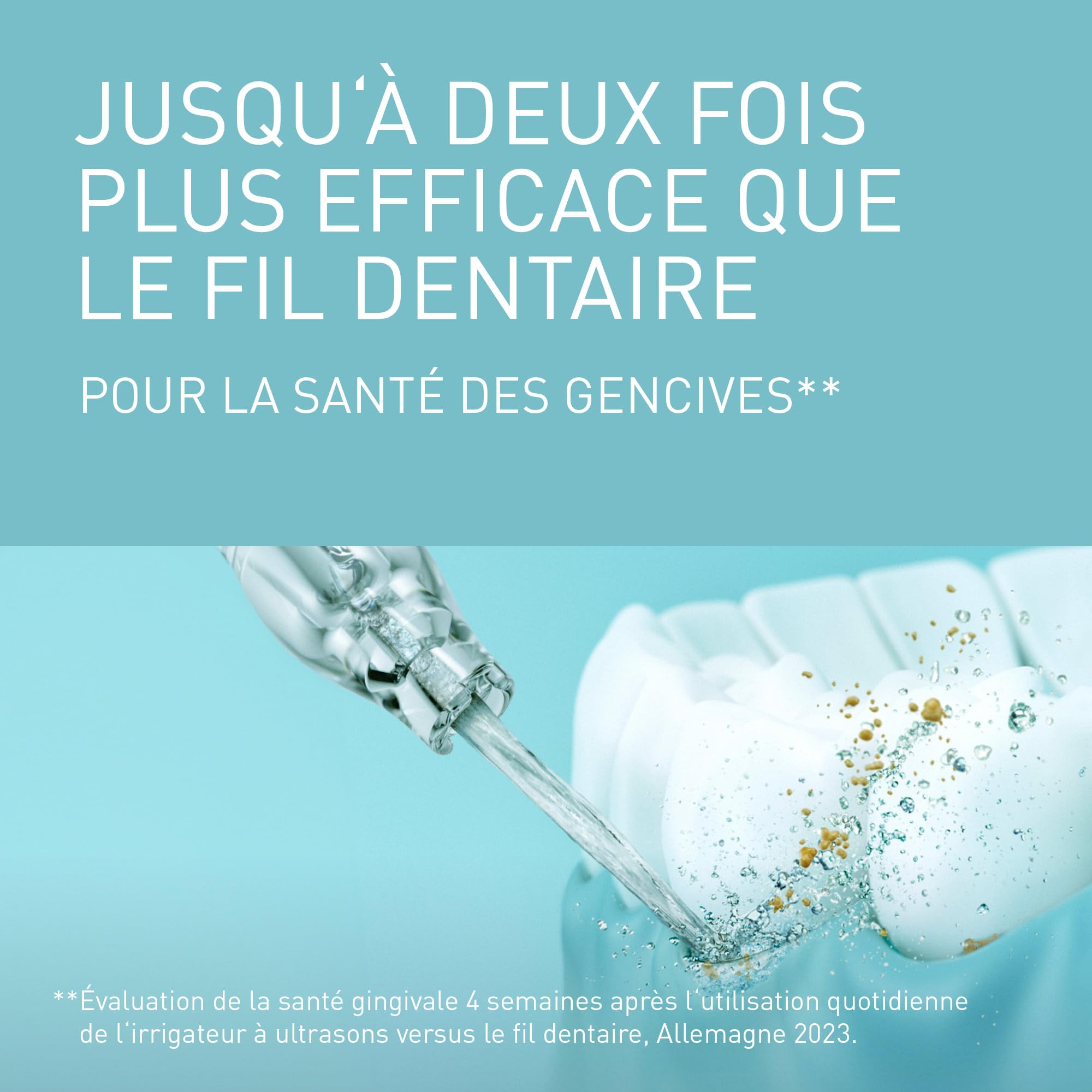 Panasonic EW-DJ4B l’hydropulseur Rechargeable avec Technologie Ultrasonique, Réservoir d'eau de 150 ml, Recharge Rapide en 1 Heure
