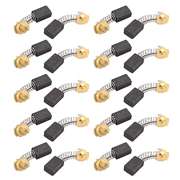 uxcell 20Pcs 16.5mmx11mmx7mm 43A Carbon Brushes Power Tool for Electric Hammer Drill Motor