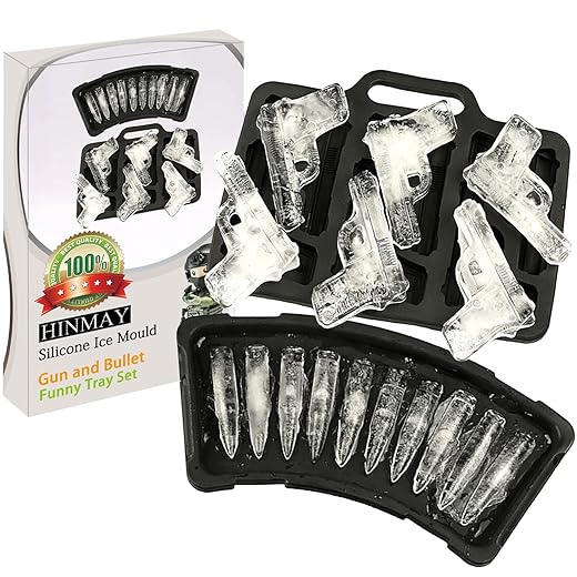 HINMAY Eiswürfelform mit Waffen- und Kugelform, AK47, 2 Stück