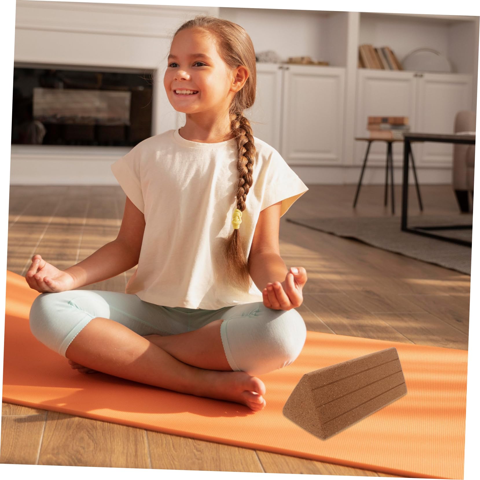 BESPORTBLE Bloques De Yoga De Corcho De Alta Triángulo Adaptable Para y Ejercicios Accesorios Para y Fitness De Cintura y Abdomen Principiantes