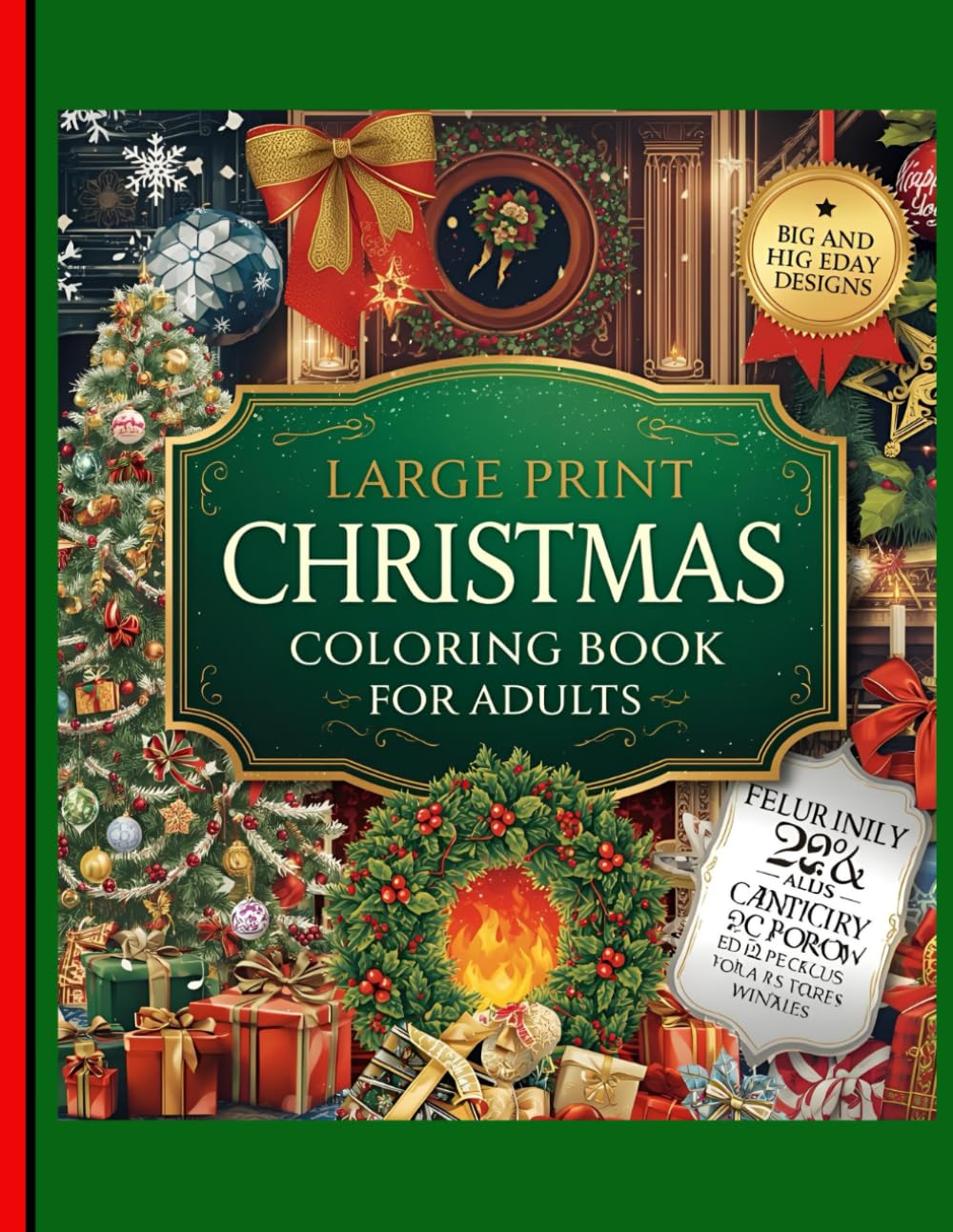 Large Print Christmas Coloring Book For Adults