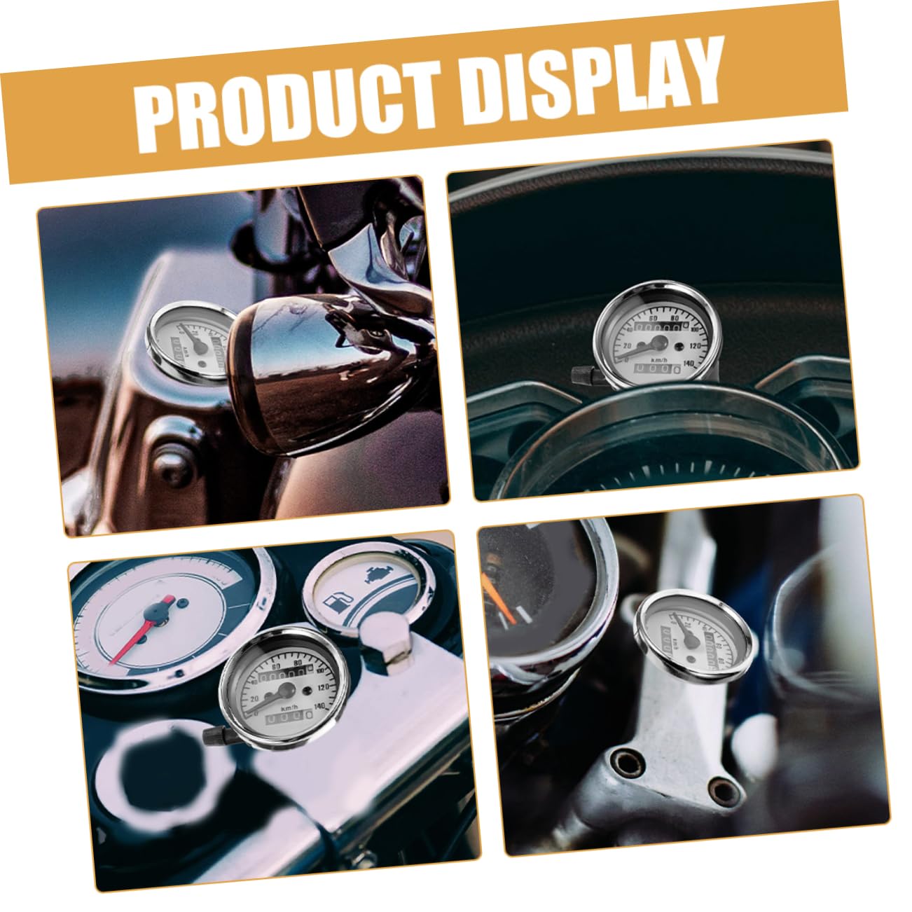 LED Retro Motorcycle Odometer Gauge Dual Display Speedometer with Night Light Digital Odometer for Motorcycles Suitable for Custom Builds and Off-Road Use