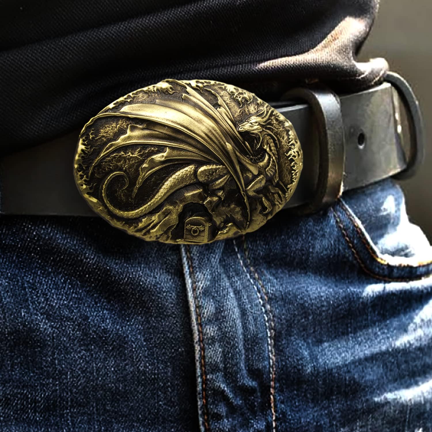 ALEXES Custom Western Belt Buckles for Men - Brass