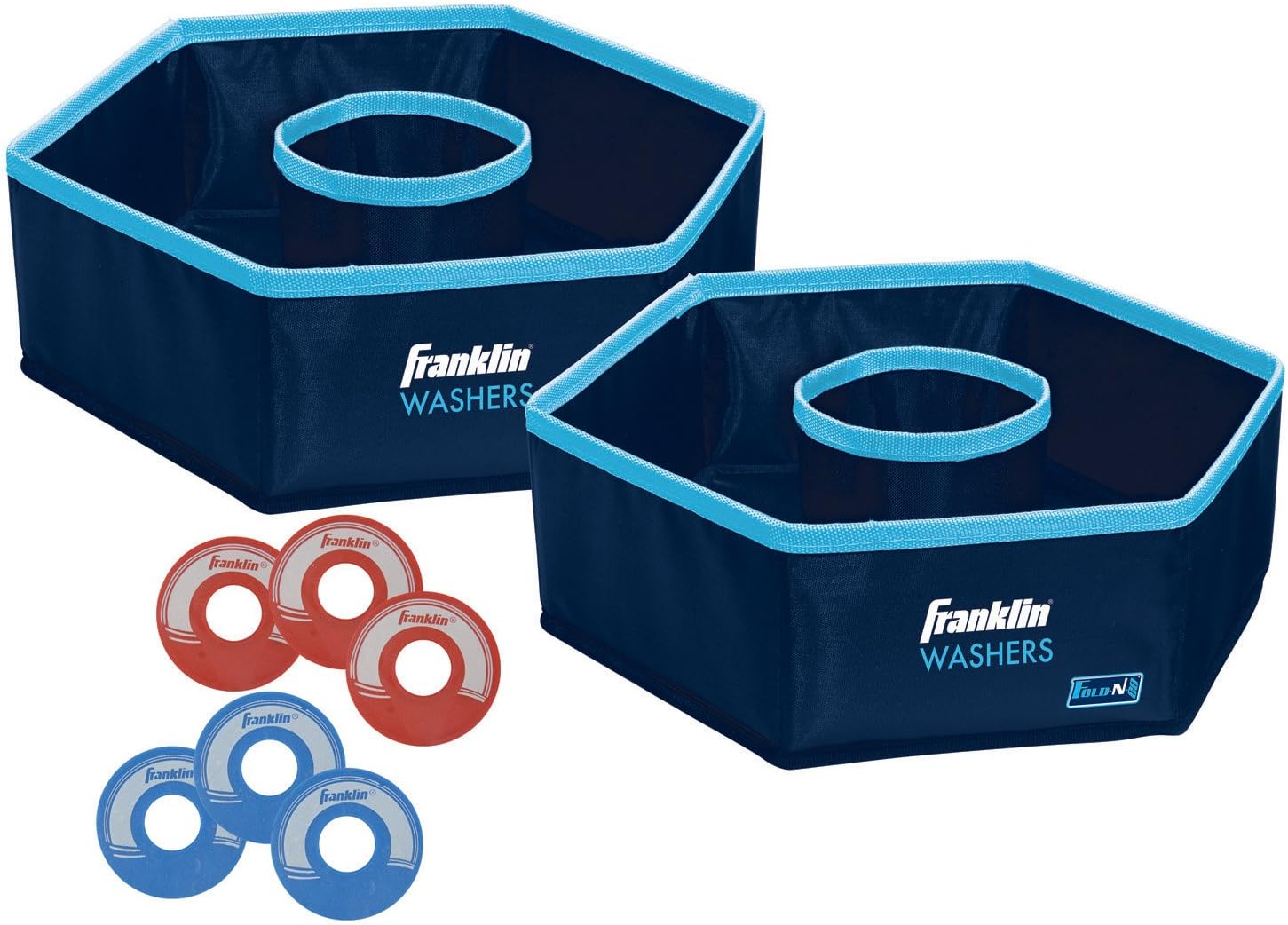 Franklin Sports Washer Toss 6 Washers and 2 Collapsible Targets