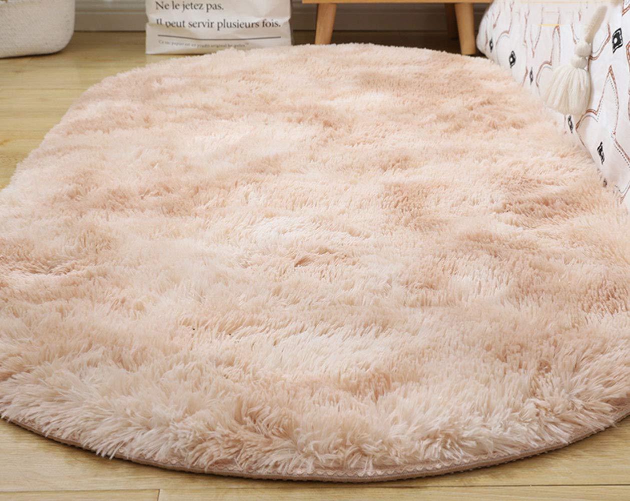Tapis à poils longs beige 80x160 pour chambre et salon moderne