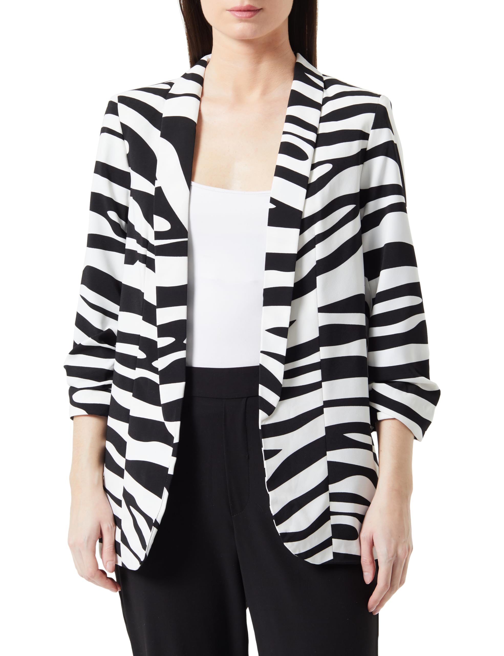 Pieces Damen Pcbosella 3/4 Printed Blazer Noos Blazer (1er Pack)