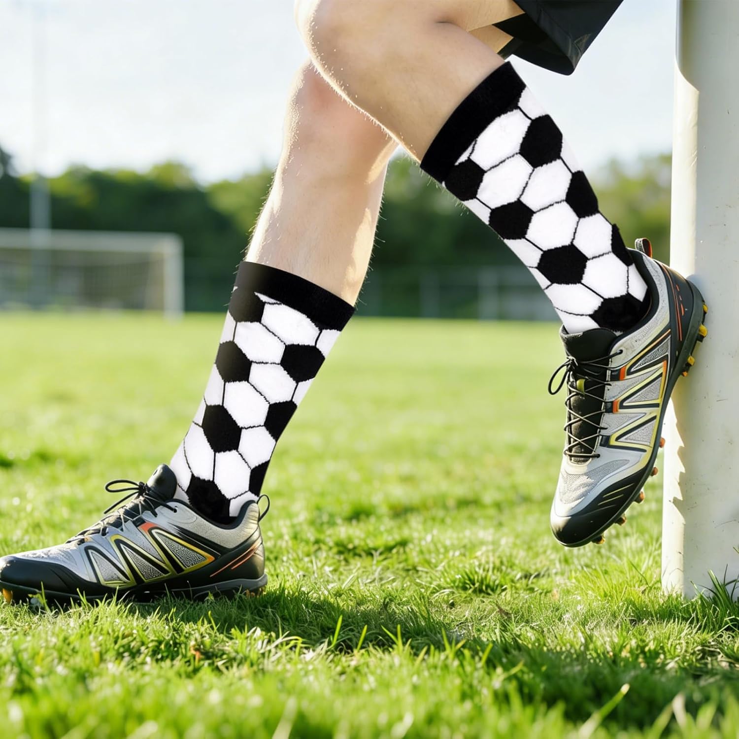 Novelty Soccer Socks for Men Crew Socks Sports Gifts for Soccer Lovers World Fans Players Team Party Favors