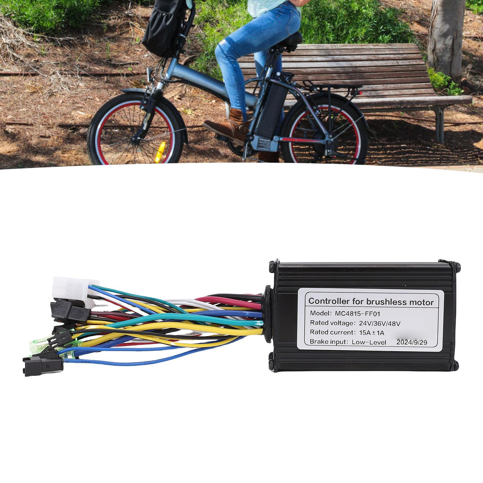 BuyWeek Kit de Controlador de Motor para Bicicleta Eléctrica Controlador de Onda Sinusoidal Sin Escobillas 15A 3 Modos con S861 Panel