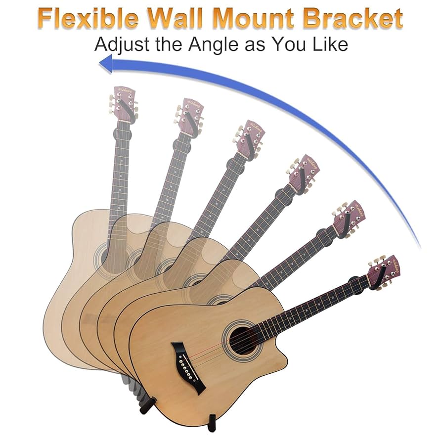 Adjustable Electric Guitar Wall Hanger Slatwall Horizontal Acoustic Guitar Holder Bass Stand Rack Hook Free Shipping