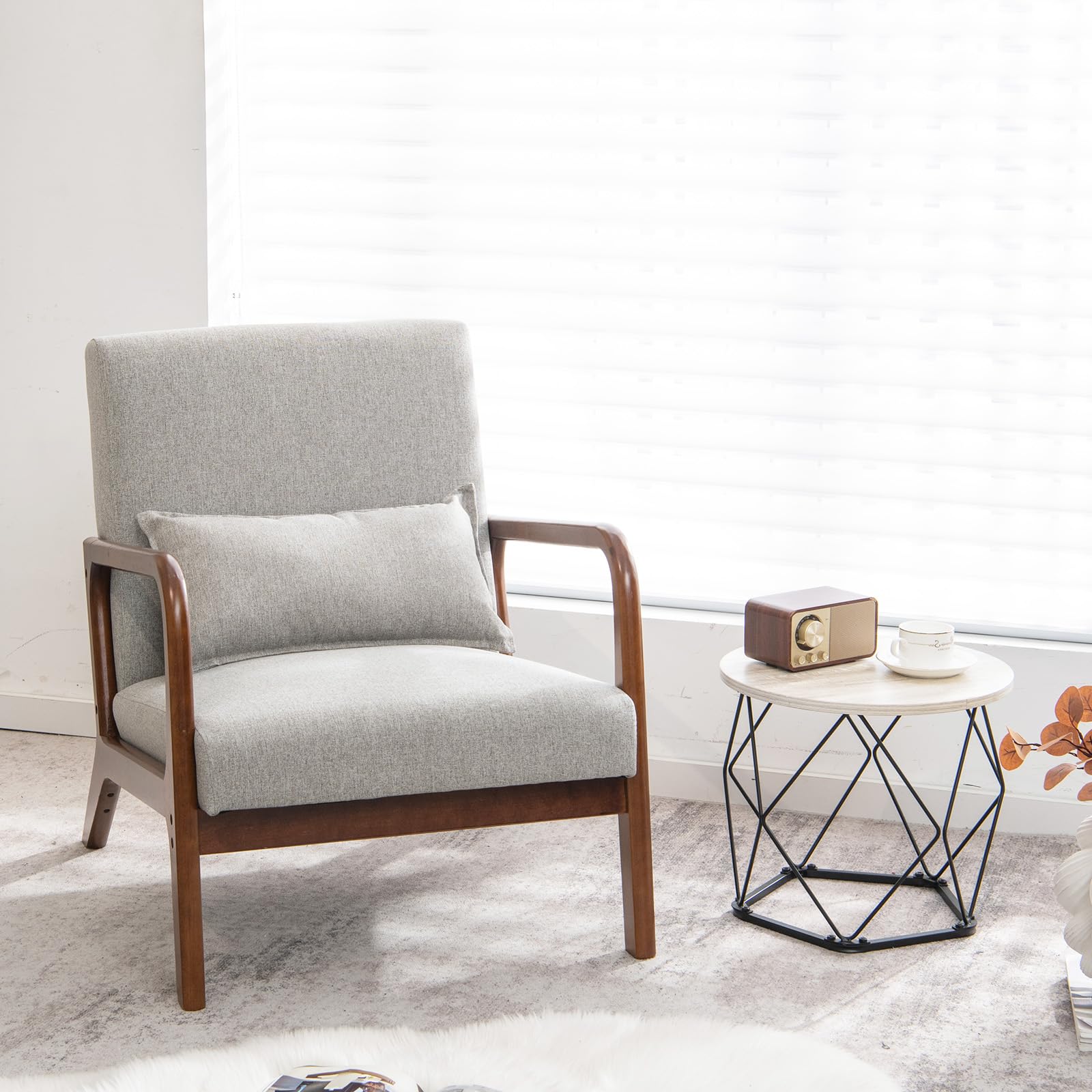 Poltrona Massaggiante Meridienne HOMCOM | Riscalda Lombare, 8 Punti Massaggio, Telecomando | Tessuto Grigio Effetto Lino - Foto 9