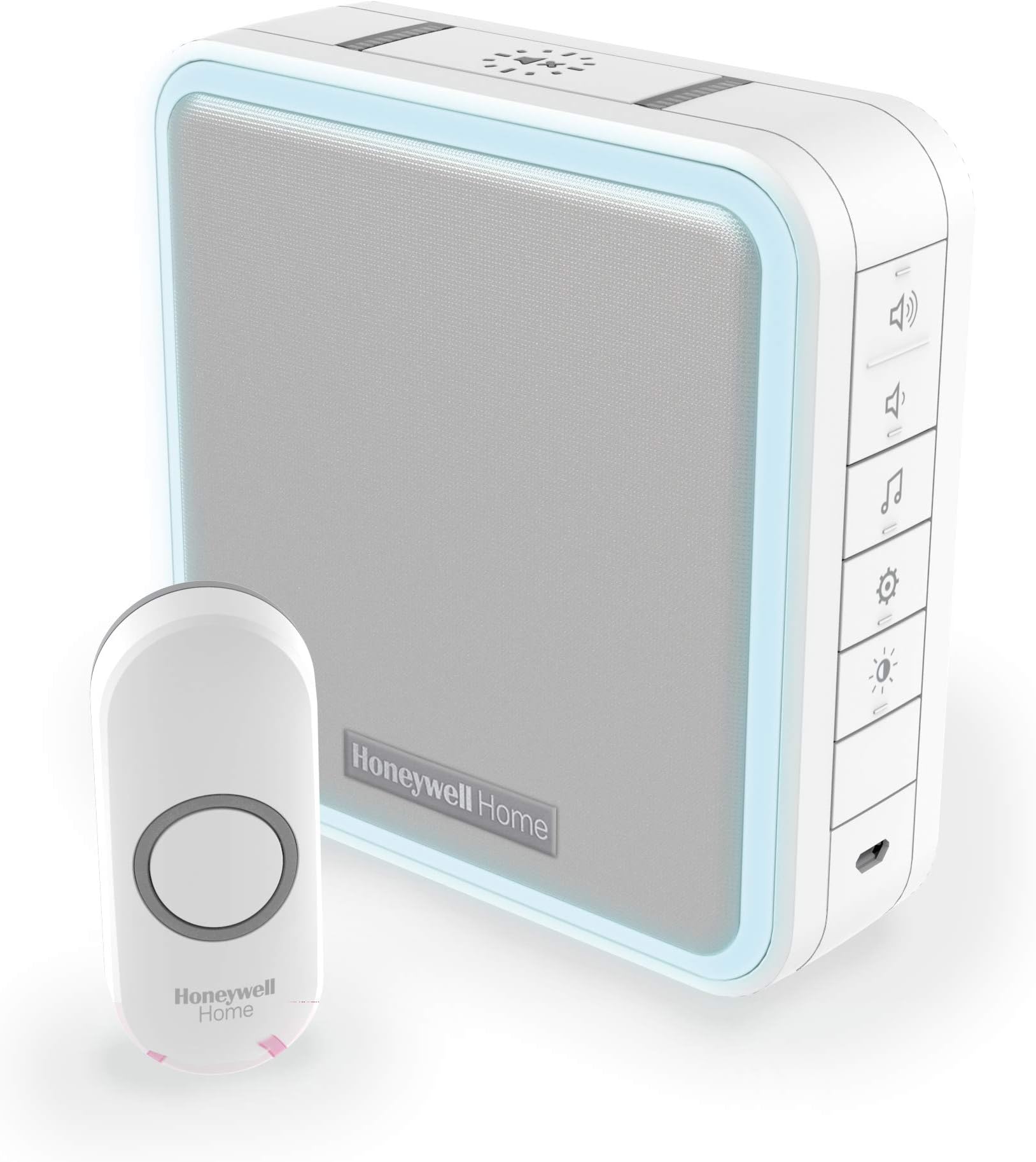 DC915N Series 9 Portable, Wireless LED Doorbell Chime with Push Button (White)