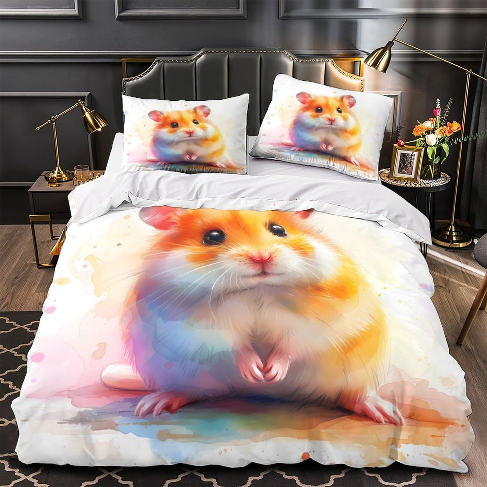 Parure de lit cochon d'inde housse de couette ultra douce respirante 200x200