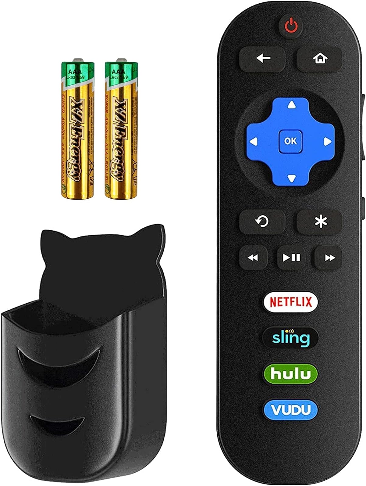 Universal Remote Compatible with All TCL Roku TV Remote Control Replacement wr Remote Holder for RC280 TCL Roku Smart LED 4K TV 32 40 42 43 50 55 65 Inch