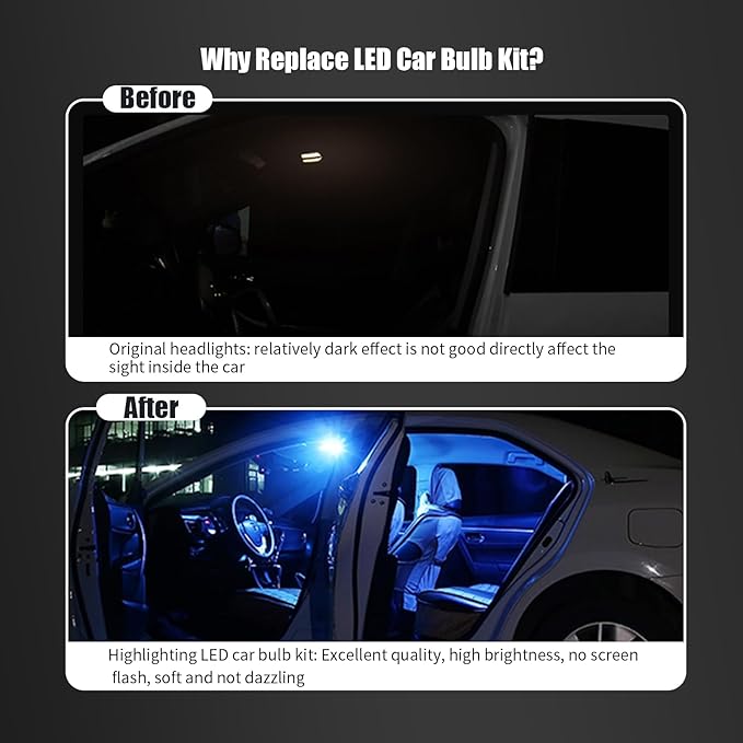 Pack 24 Bombillas LED T10 31mm 42mm para Auto, Luz de Techo y Placa miniatura 5