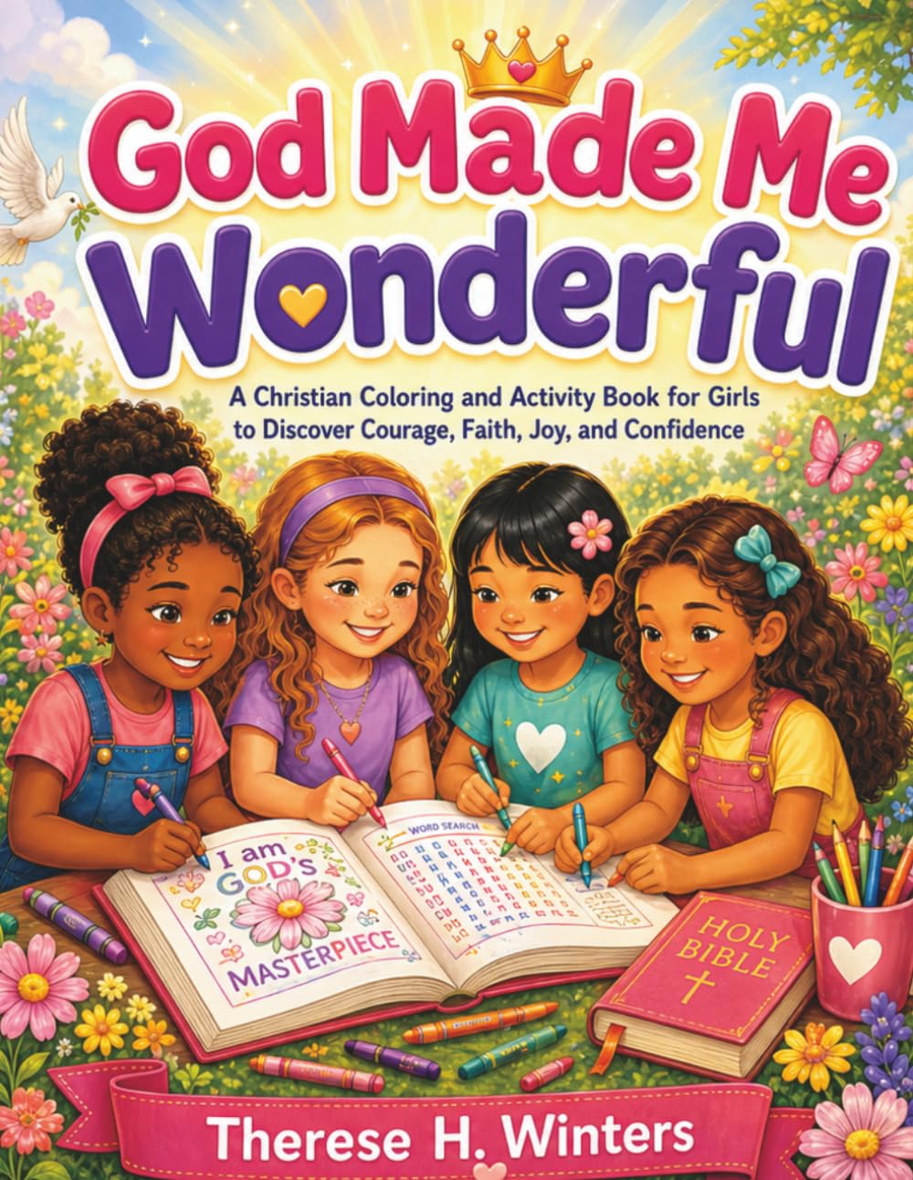 God Made Me Wonderful: A Christian Coloring and Activity Book for Girls to Discover Courage, Faith, Joy, and Confidence
