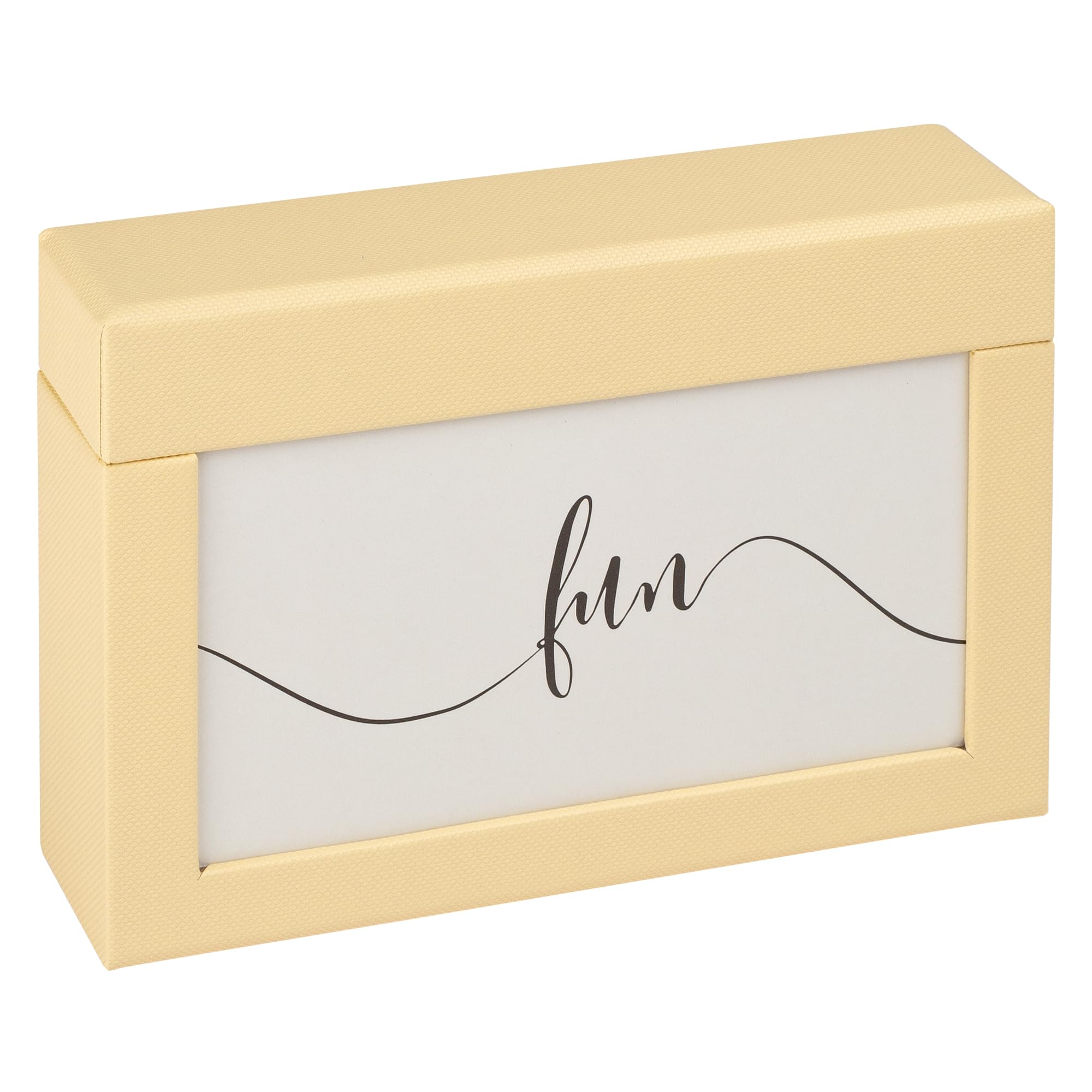 walther design Aufbewahrungsbox für 100 Fotos 10x15 cm, Creme, FB-116-H, Fotobox Fun