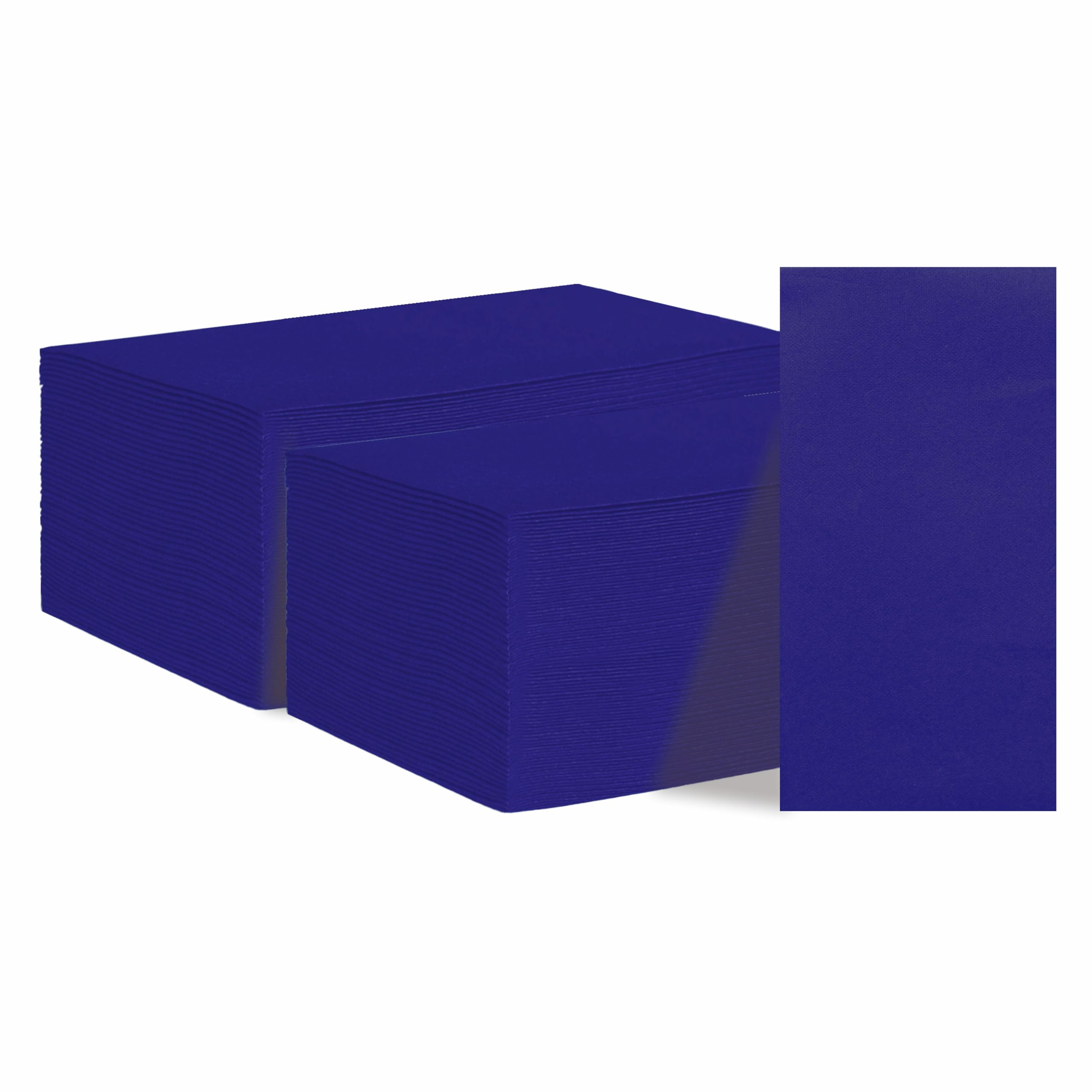 KMAKII 100 Pack Royal Blue Disposable Cloth Like Napkins Linen-Feel Guest Towels White Paper Hand Towels Hand Napkins For Bathroom,Weddings, Parties,Dinners Size 12 X 17 Inches…