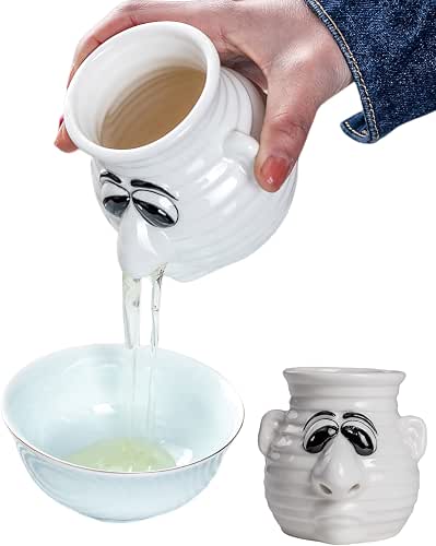 Funny Egg Separator Kitchen Gadget, Cartoon Ceramic Egg White and