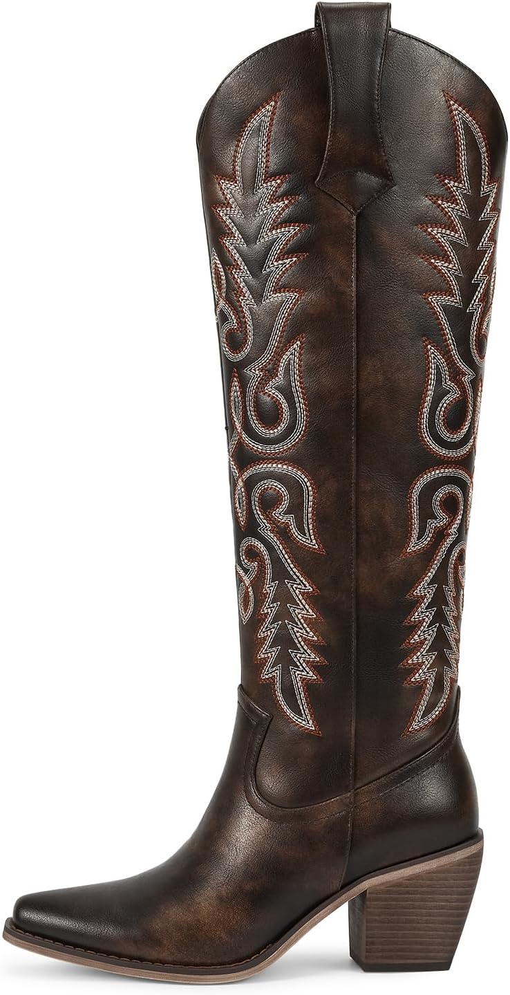 wetkiss Women's Pointed Toe Cowboy Boots - Image 4