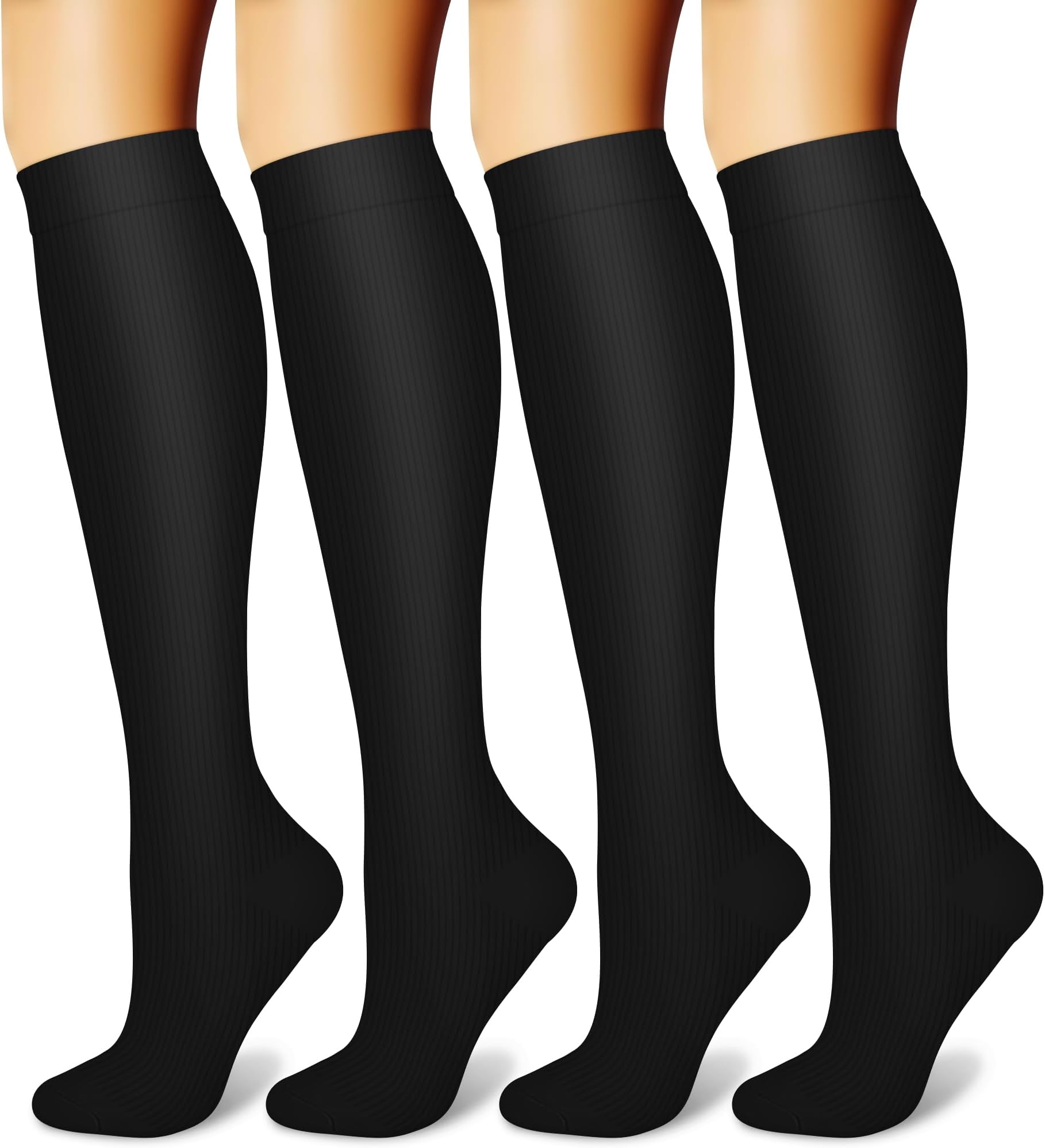 Copper Compression Socks (3 Pairs), 15-20 mmhg is BEST Athletic & Medical for Men & Women, Running, Flight, Travel, Nurses - Boost Performance, Blood Circulation & Recovery