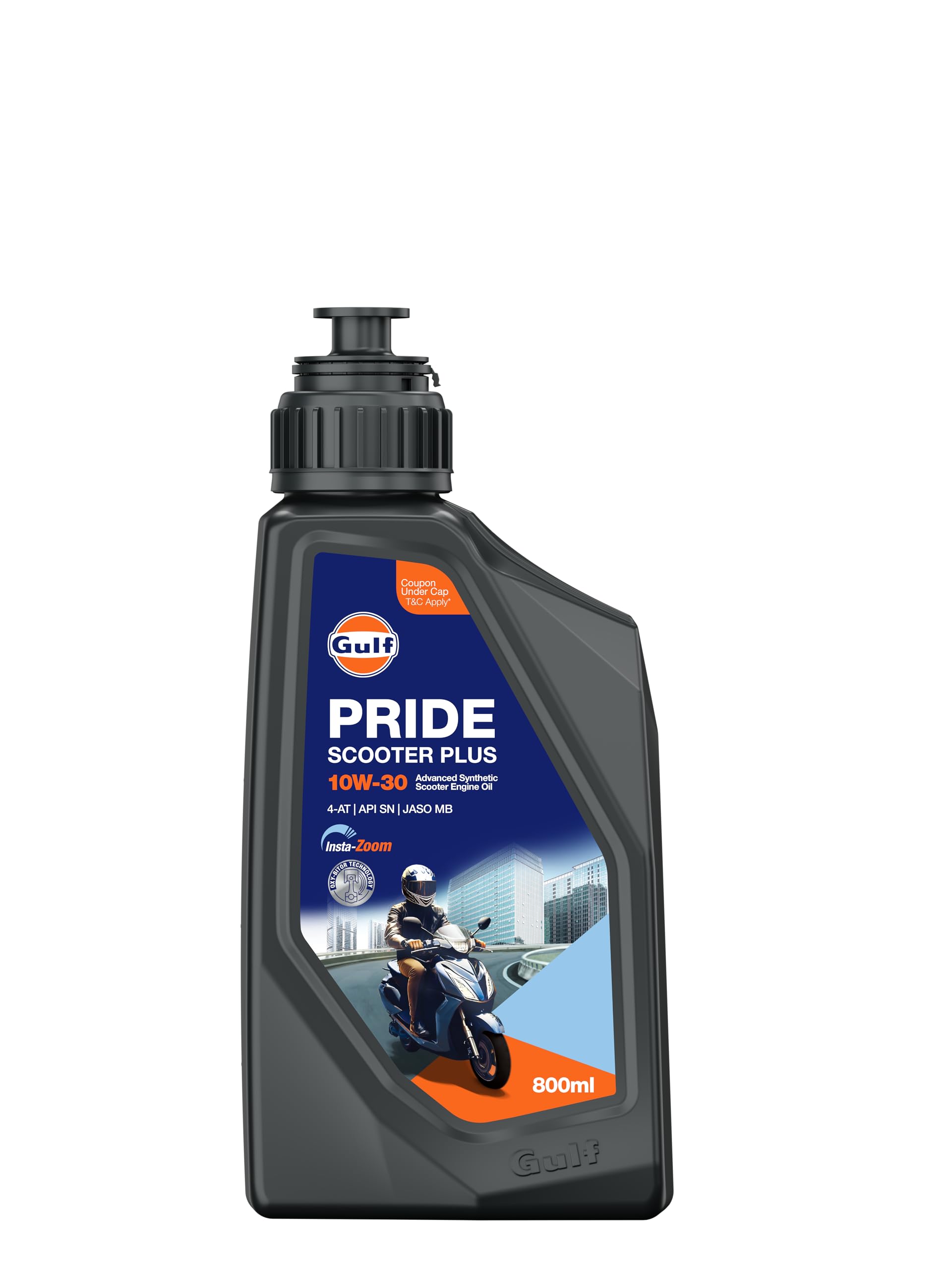 GULF Pride Scooter SAE 10W-30 - Superior Performance 4-Stroke Engine Oil for Scooters [800 ML] - Pack of 1
