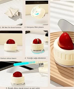 Busstier Practical Suction Cup Knife Sharpening Apparatus, Can Be Fixed on Tables and Flat Surfaces, Ergonomic Design, Fast and Safe Use for Sharp Knives