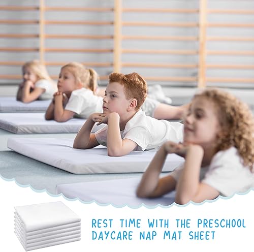 Miniatura 4 de VitalCozy Sábanas para cuna de guardería para dormir a granel de 48 x 24 pulgadas, tamaño estándar, sábanas para cunas preescolares, sábana de