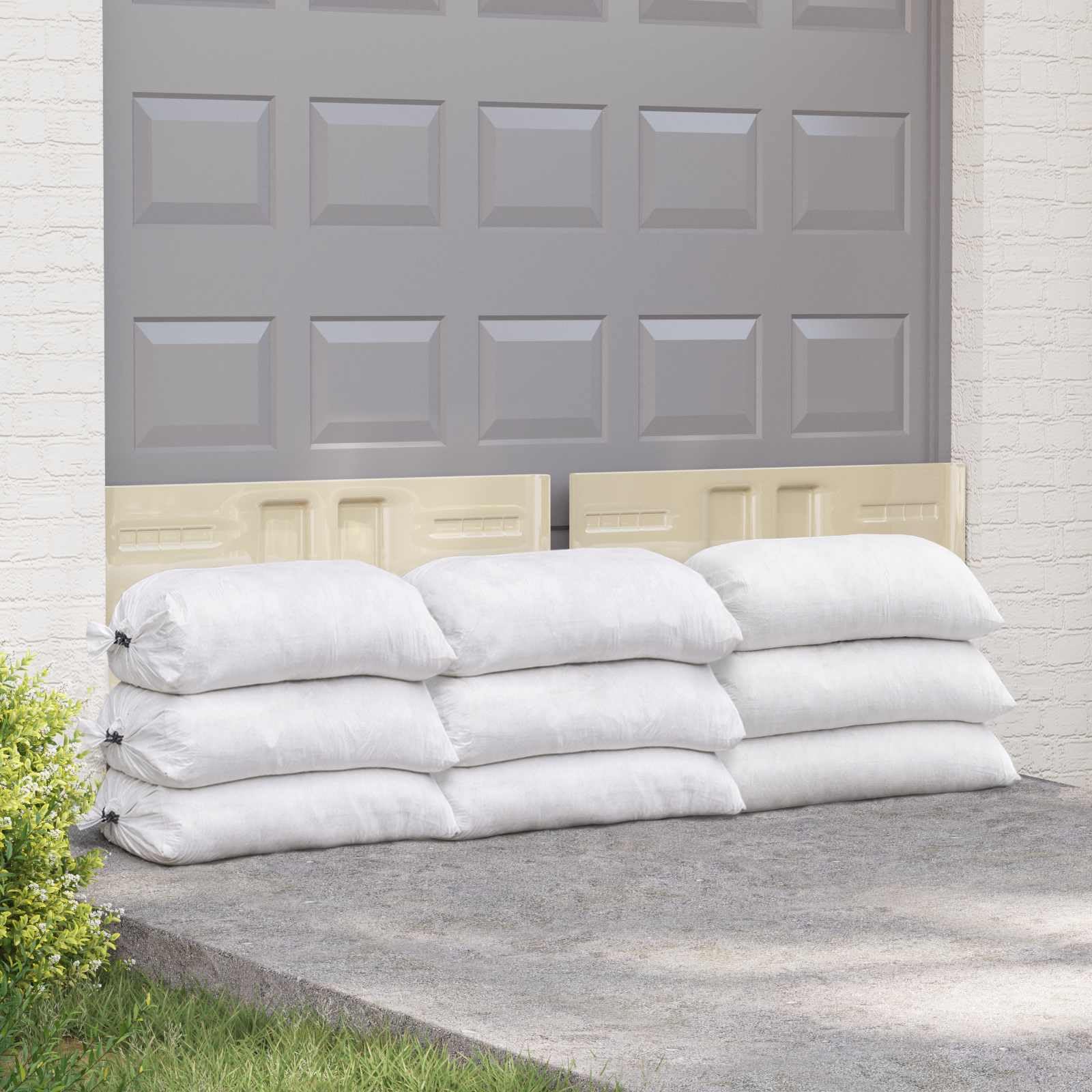 vidaXL Sacos tejidos 250 piezas blanco 40 x 60 cm PP moderno resistente a la intemperie bolsas de tela para almacenamiento al aire libre, prácticos accesorios de jardín, soluciones domésticas