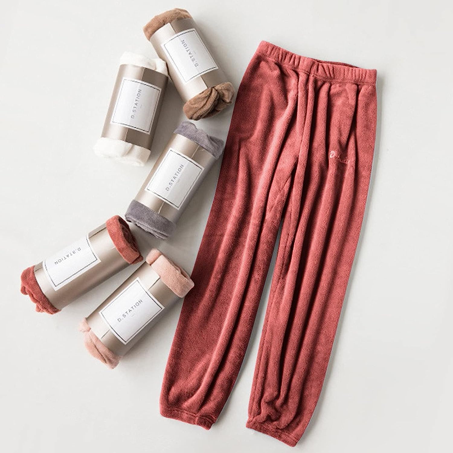 HIMAYSPS Girls' Playful and Plush Fleece Lounge Bottoms Free Size (Waist 24-30) Maroon Pack of 1 1